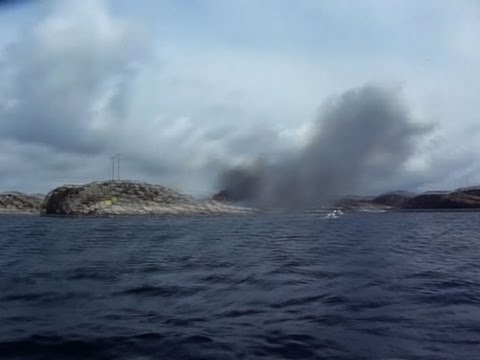 smoke rises from norway chopper crash