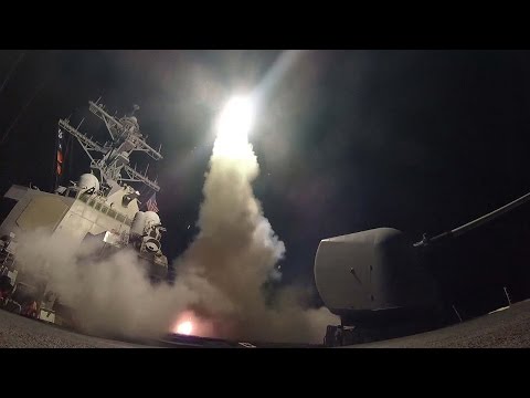 footage us navy destroyers launch tomahawk