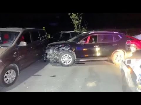 drunken driver smashes into 20 vehicles