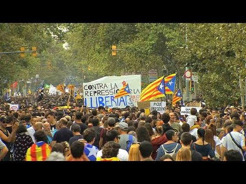 catalans protest police violence