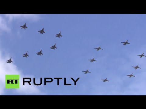 tanks jets in rehearsal for 70th anniversary parade