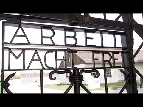 replica of nazi camp gate