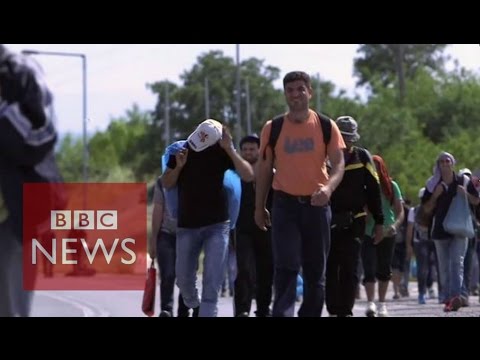 migrants dangerous journey through europe on foot