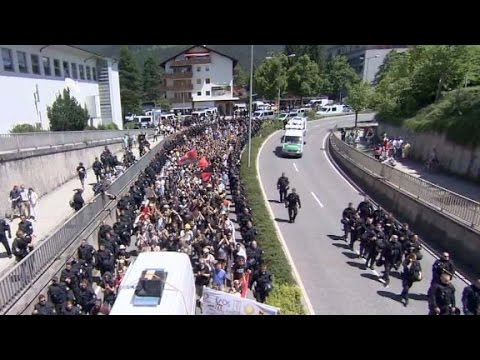 protesters descend upon g7 summit