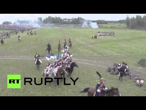 napoleonic battle of borodino reenacted in moscow