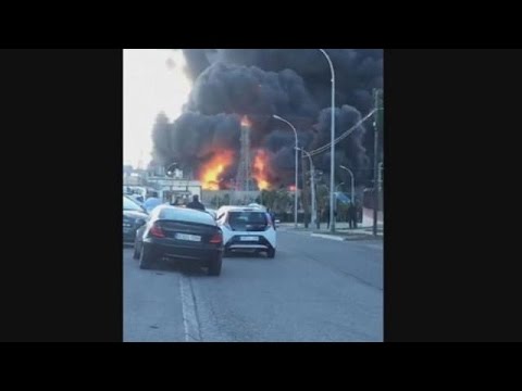 industrial zone evacuated amid major fire