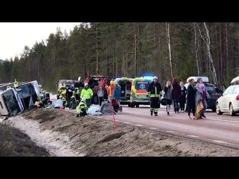 at least 3 dead after bus crash in sweden mostly