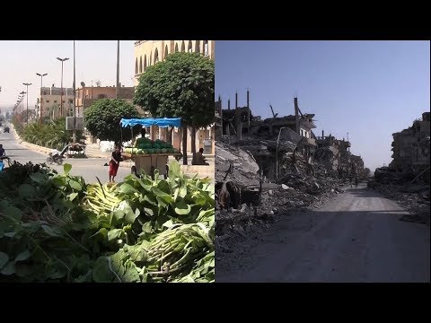 syrias raqqa before during