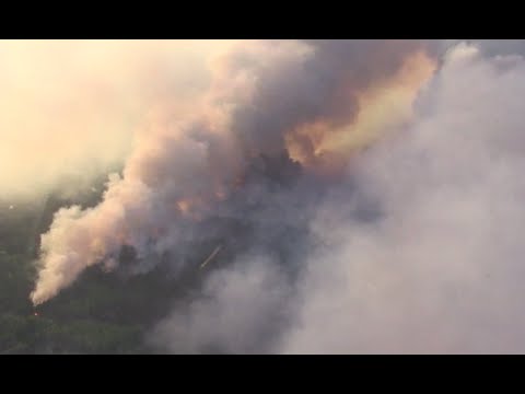 chernobyl zone in flames